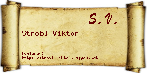 Strobl Viktor névjegykártya